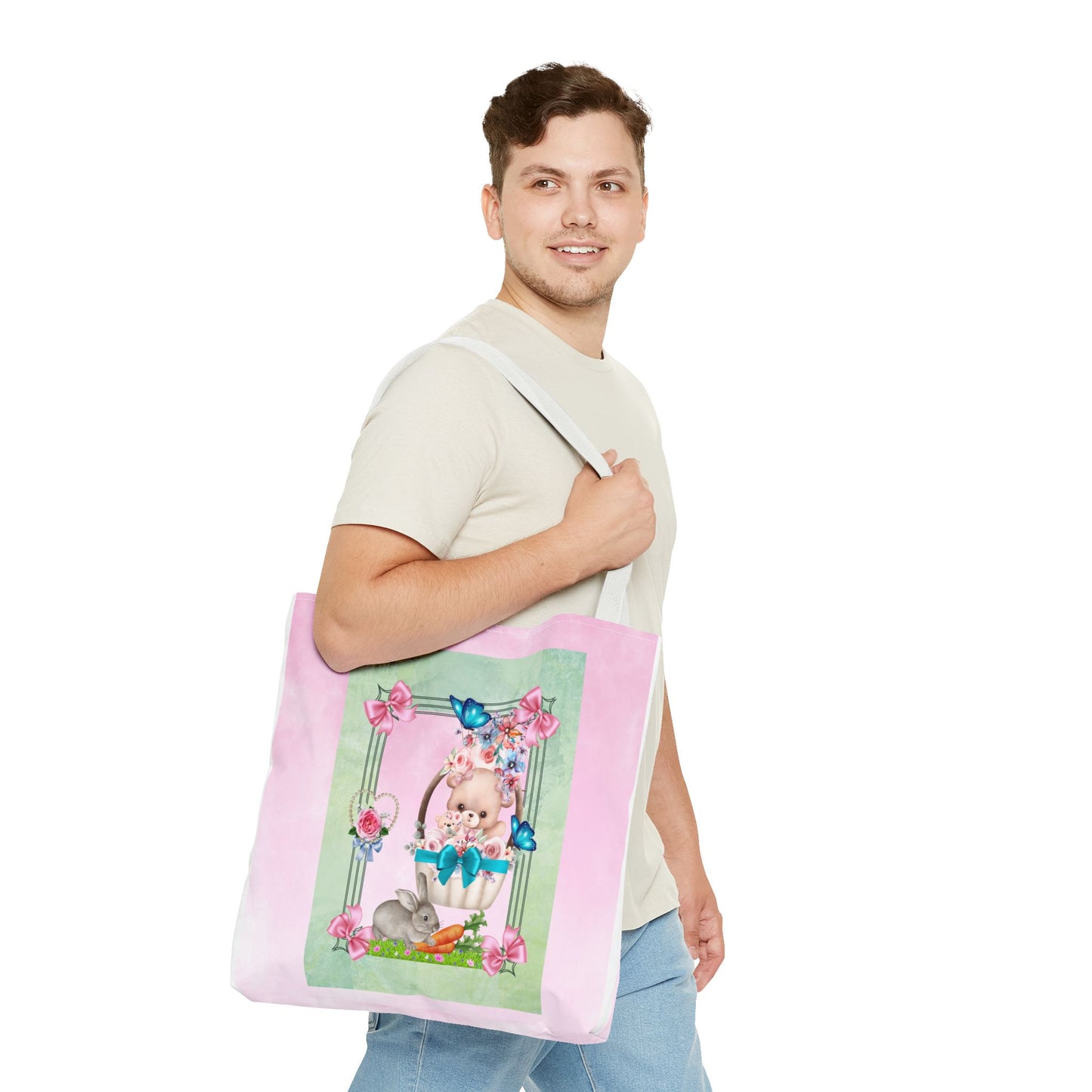 Flower Bear Tote Bag