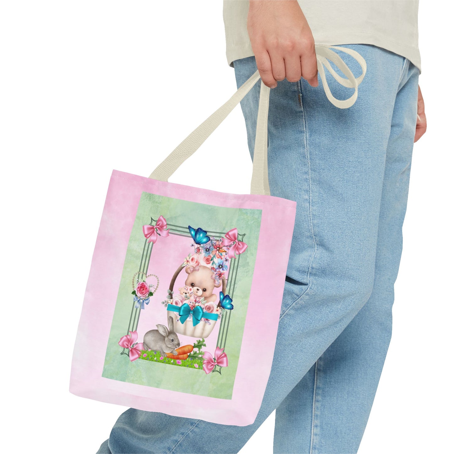 Flower Bear Tote Bag