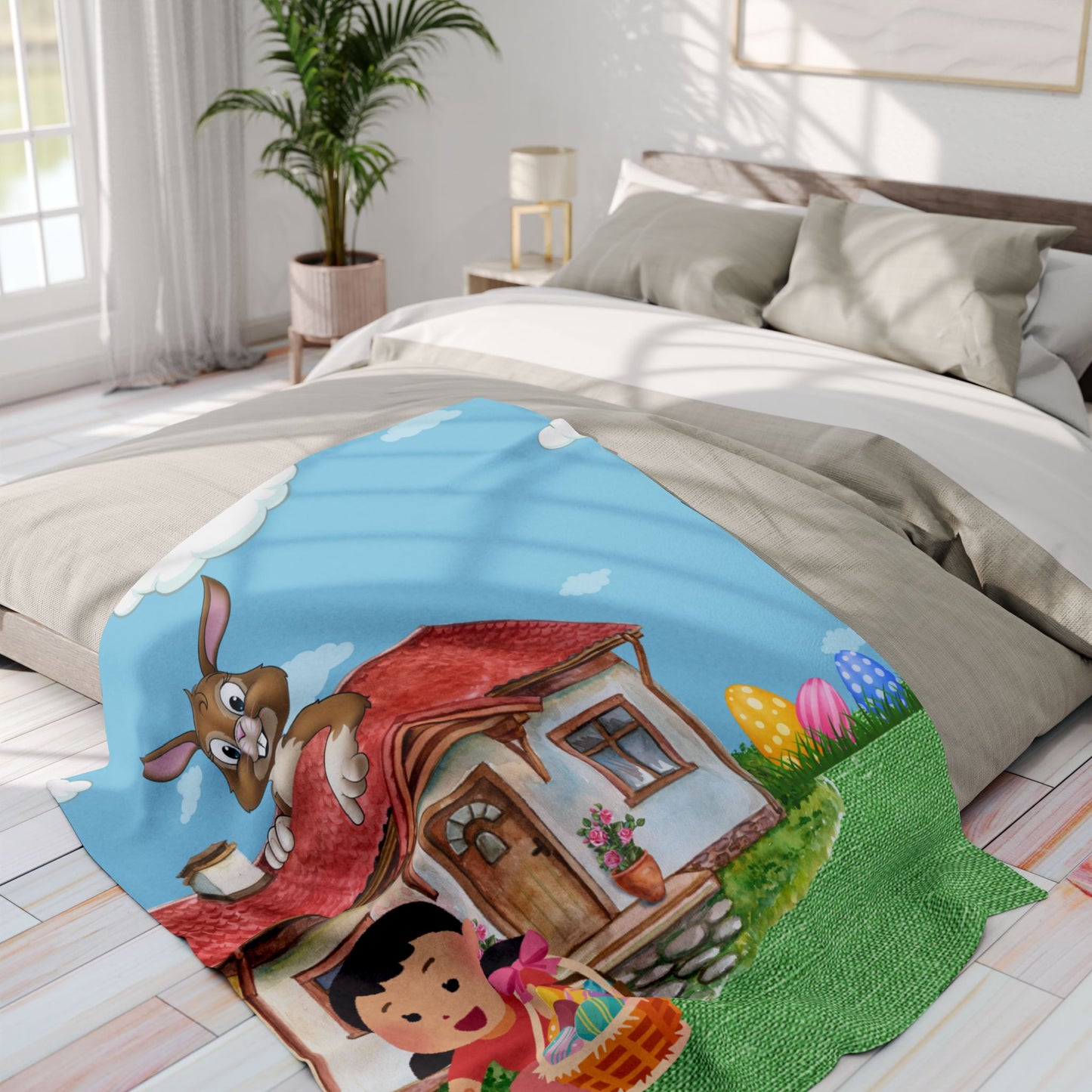 Kids Easter Scenery Blanket