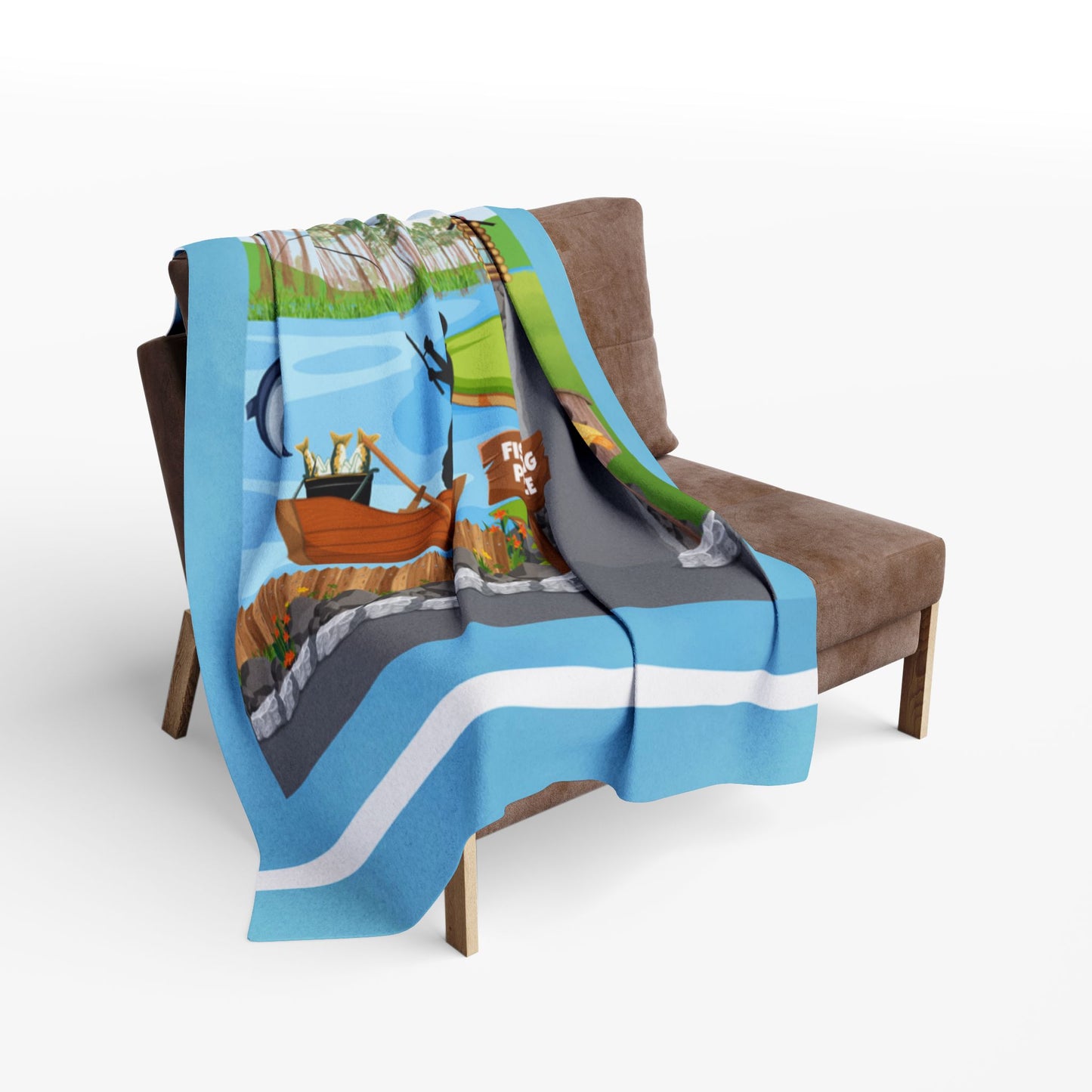 Family Fisherman Fleece Blanket