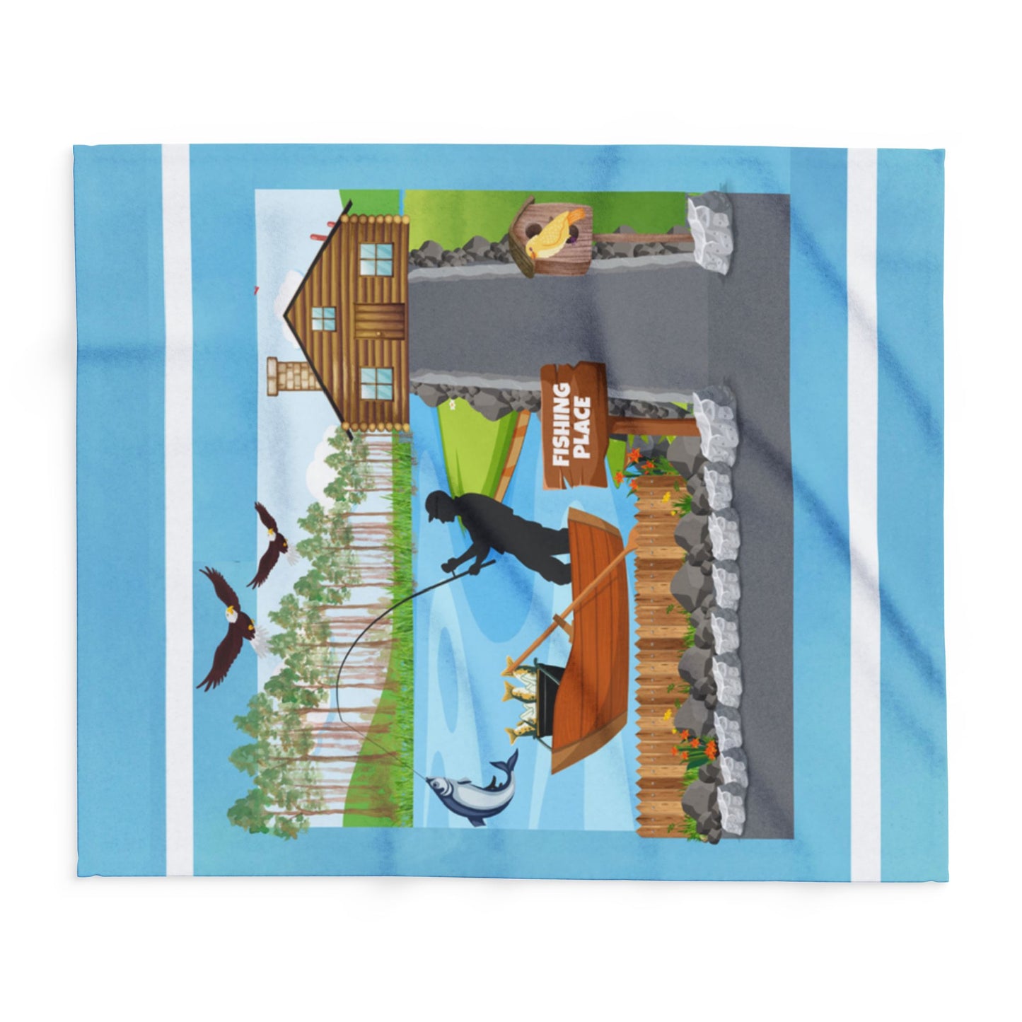 Family Fisherman Fleece Blanket