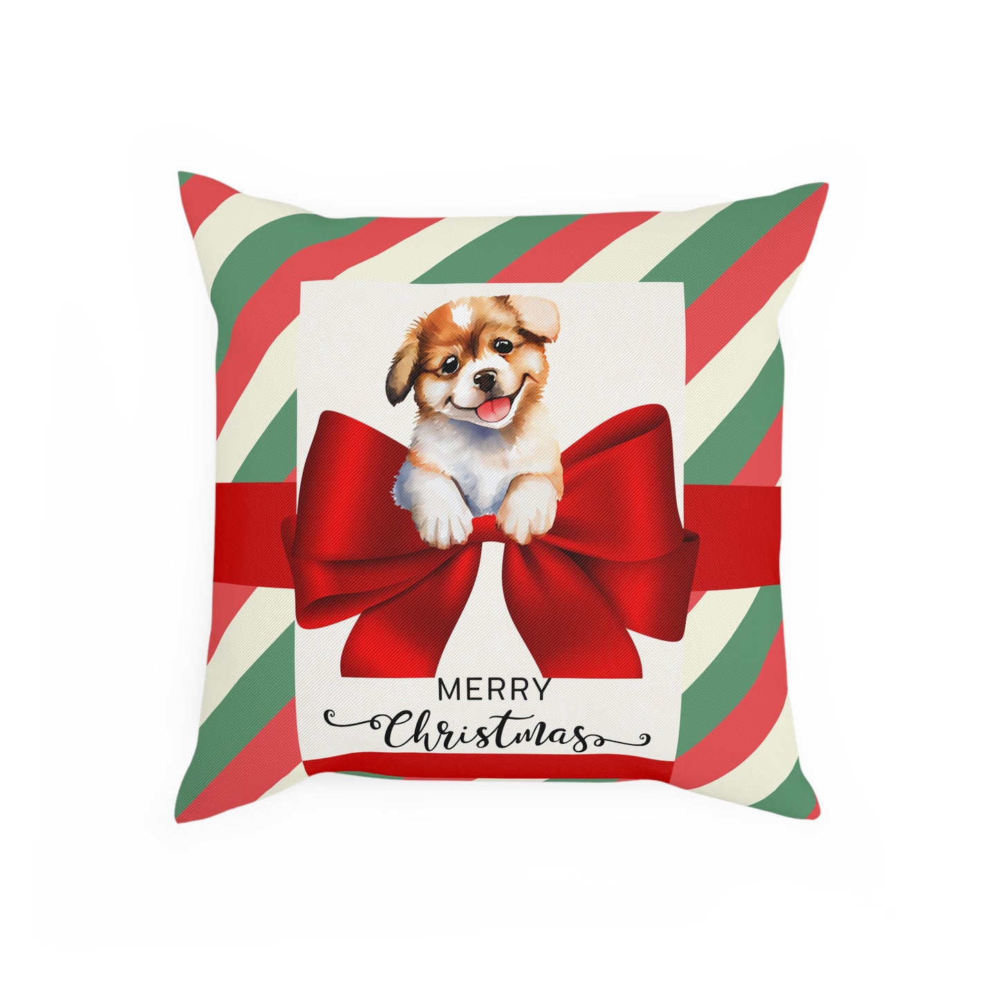 Puppy Gift Christmas Pillow