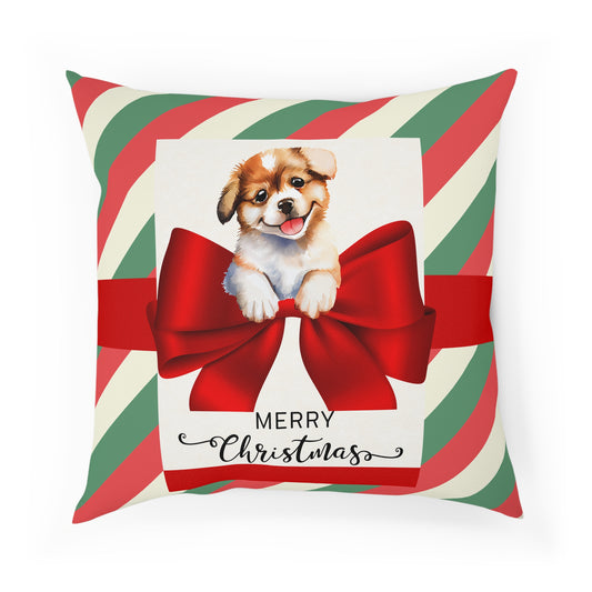 Puppy Gift Christmas Pillow