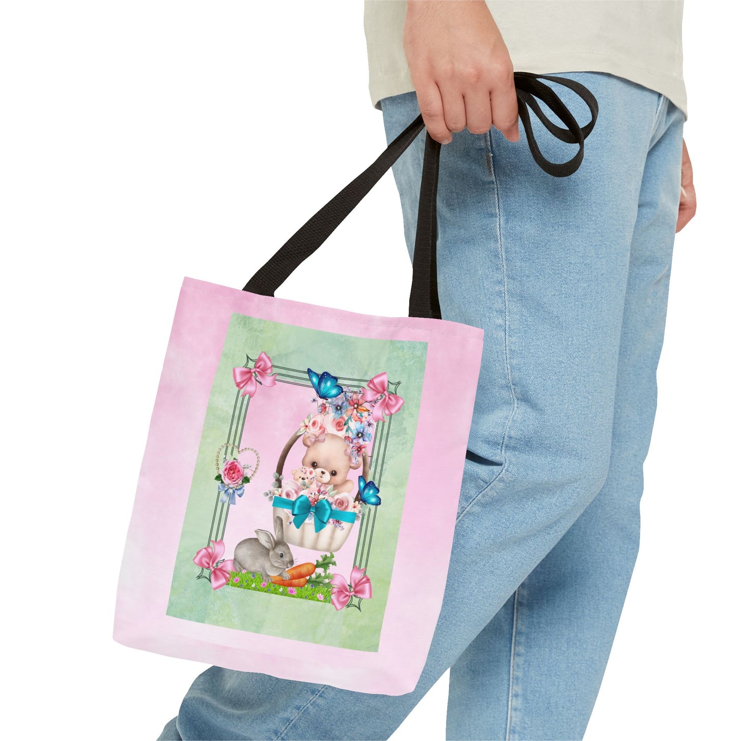 Flower Bear Tote Bag