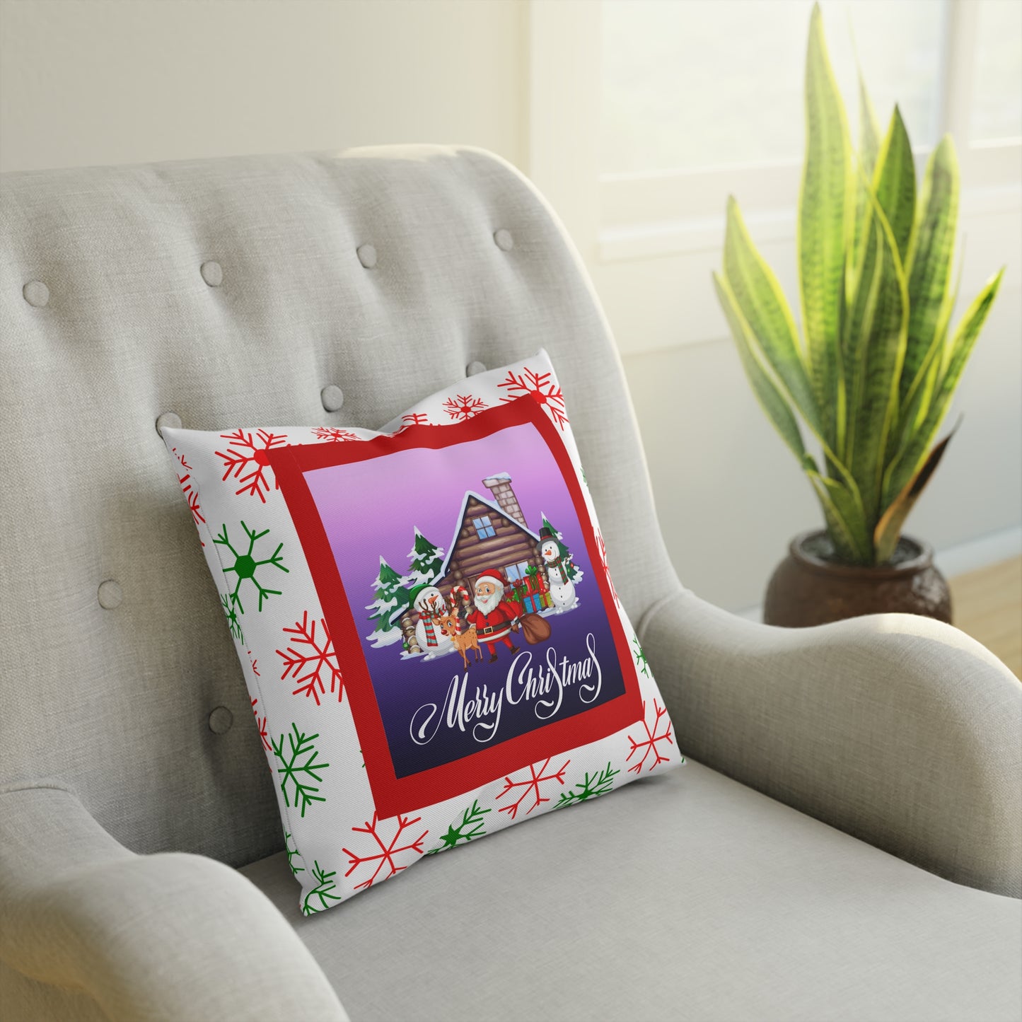 Snowflake Christmas Pillow