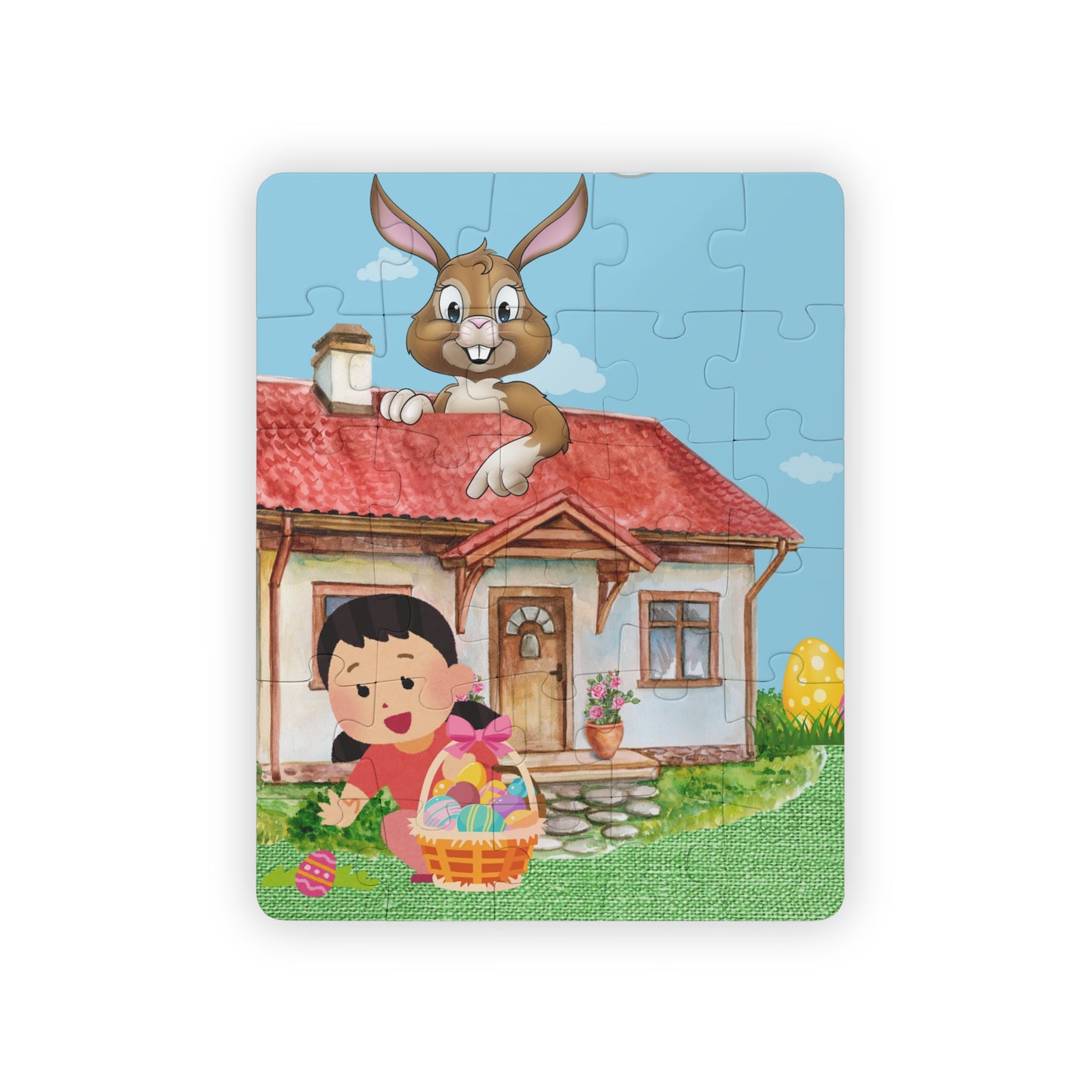 kids Puzzle, 30-Piece= Easter Scenery