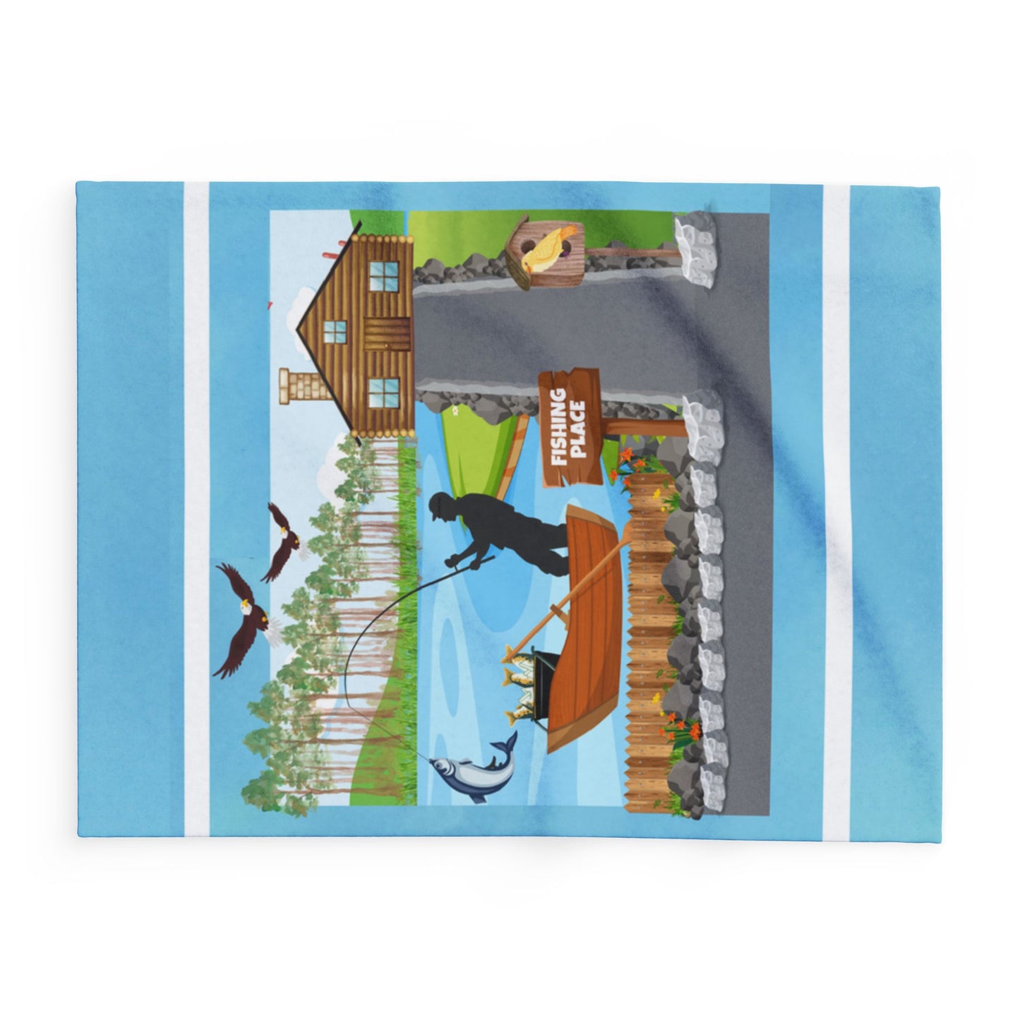 Family Fisherman Fleece Blanket