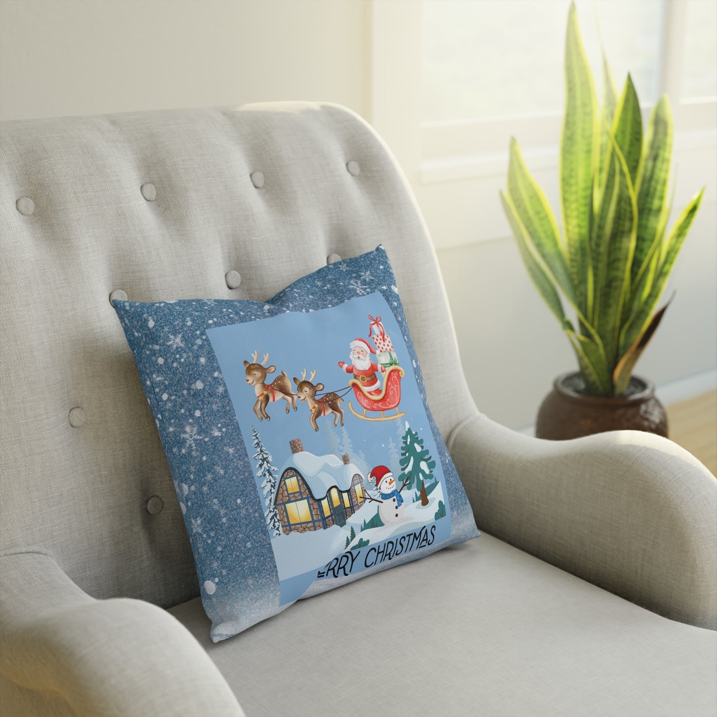 Sleigh Christmas Pillow