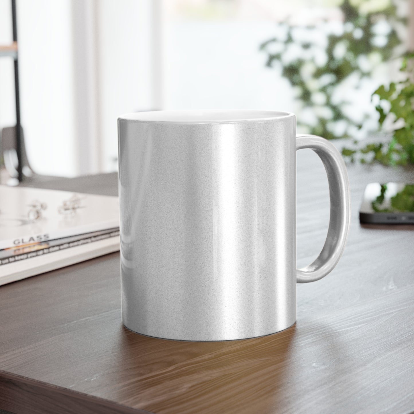 Mom Metallic Mug - Silver