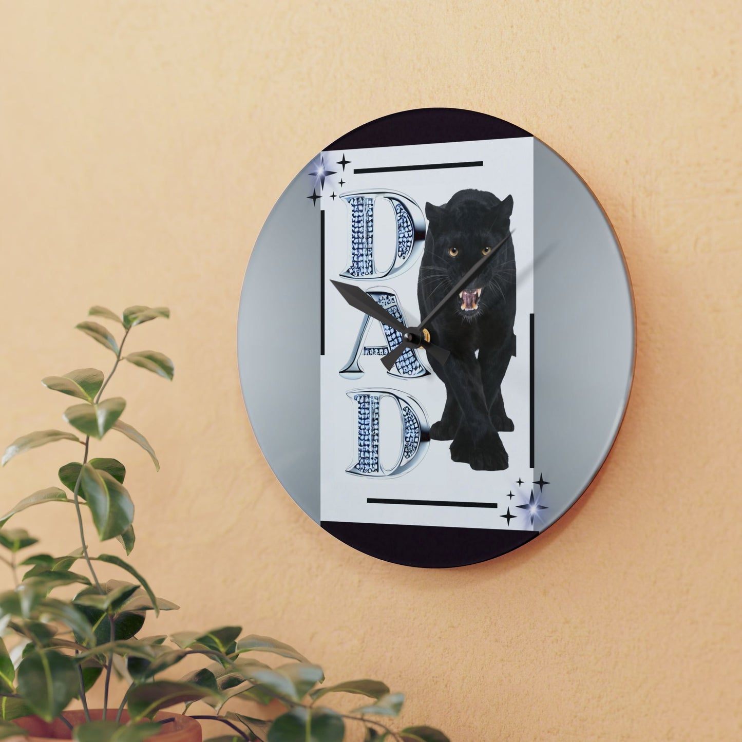 Dad Acrylic Wall Clock