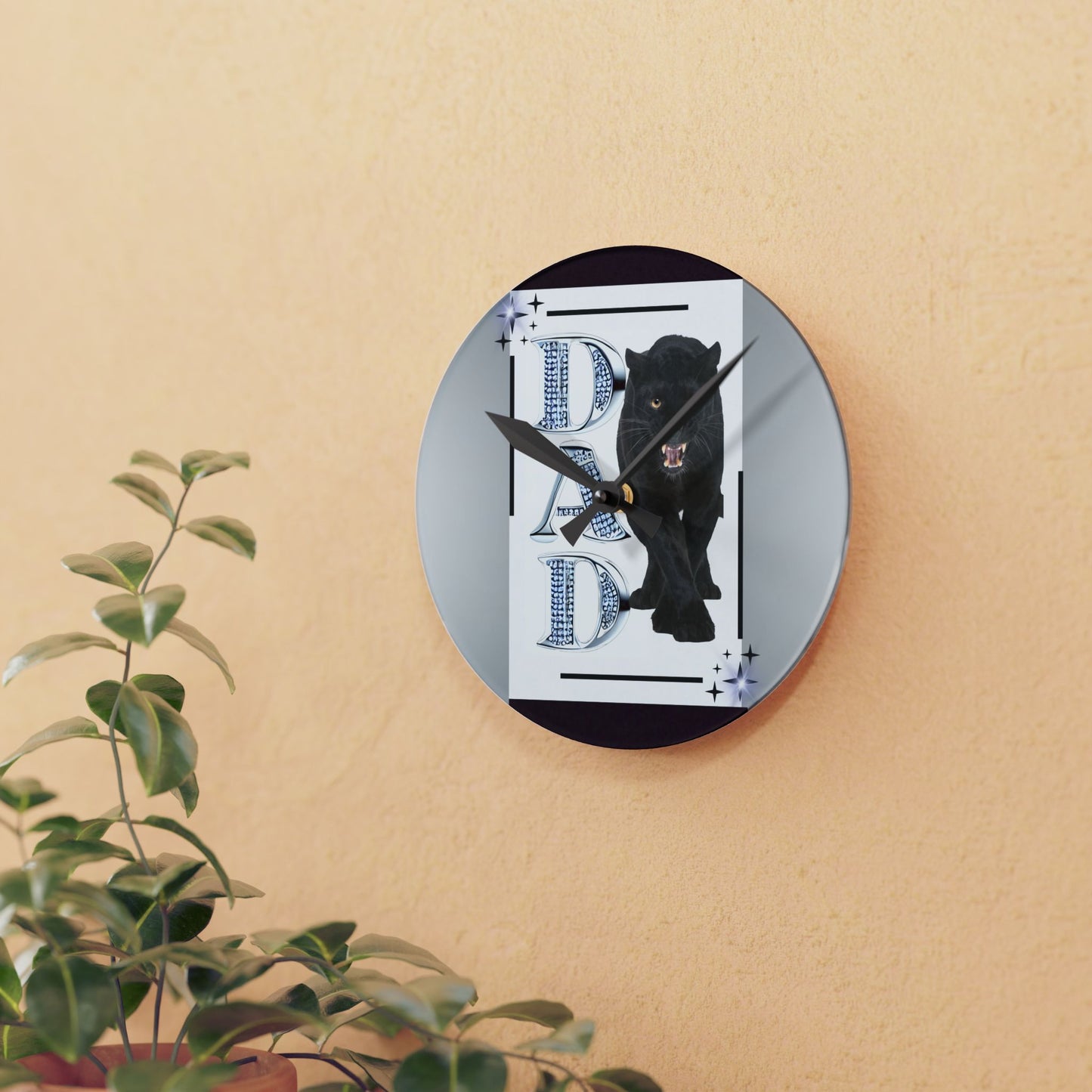 Dad Acrylic Wall Clock