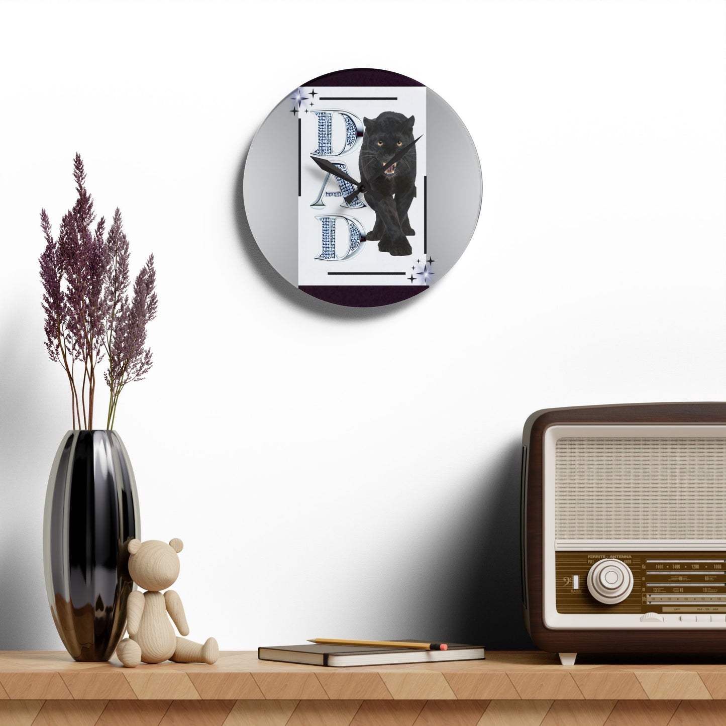 Dad Acrylic Wall Clock