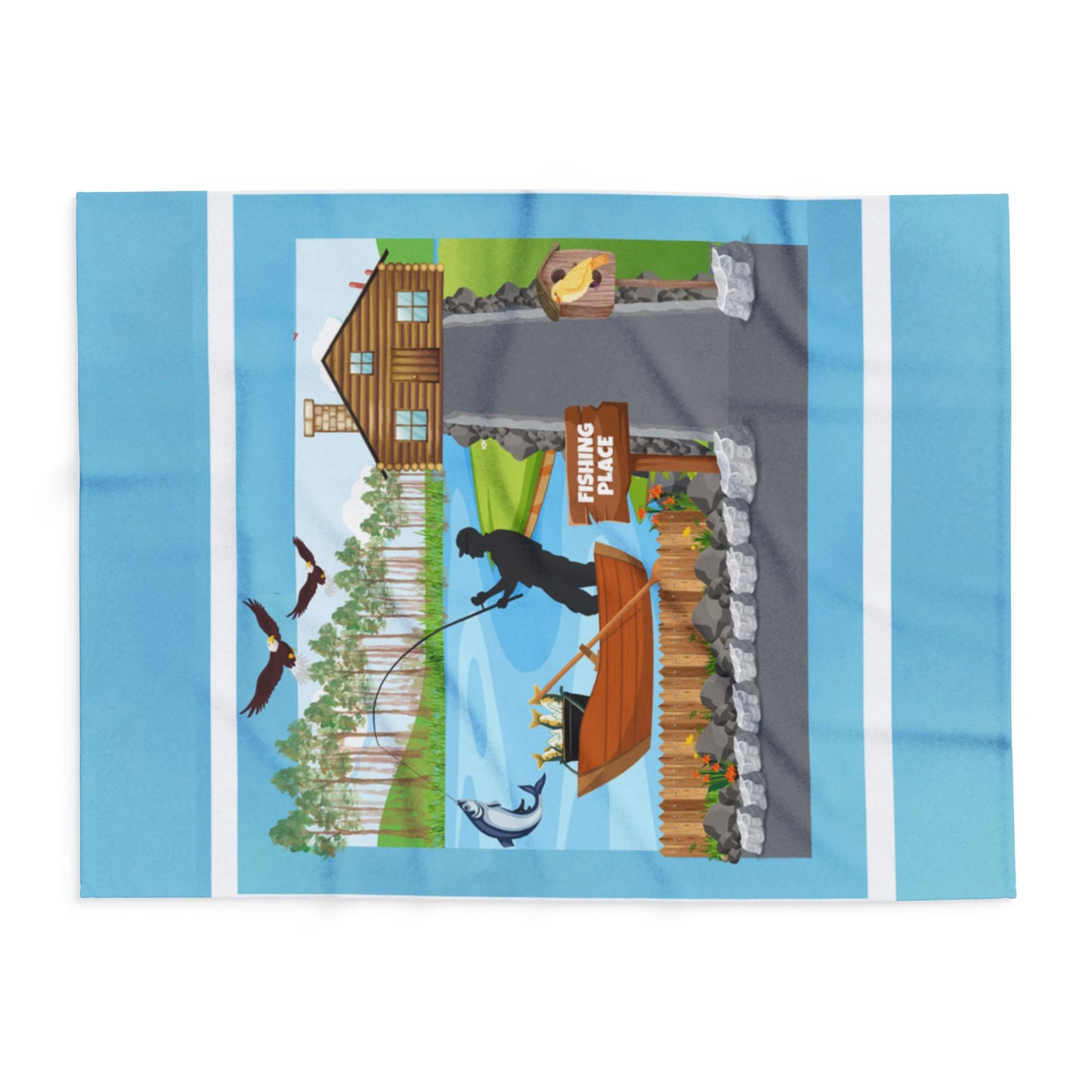 Family Fisherman Fleece Blanket