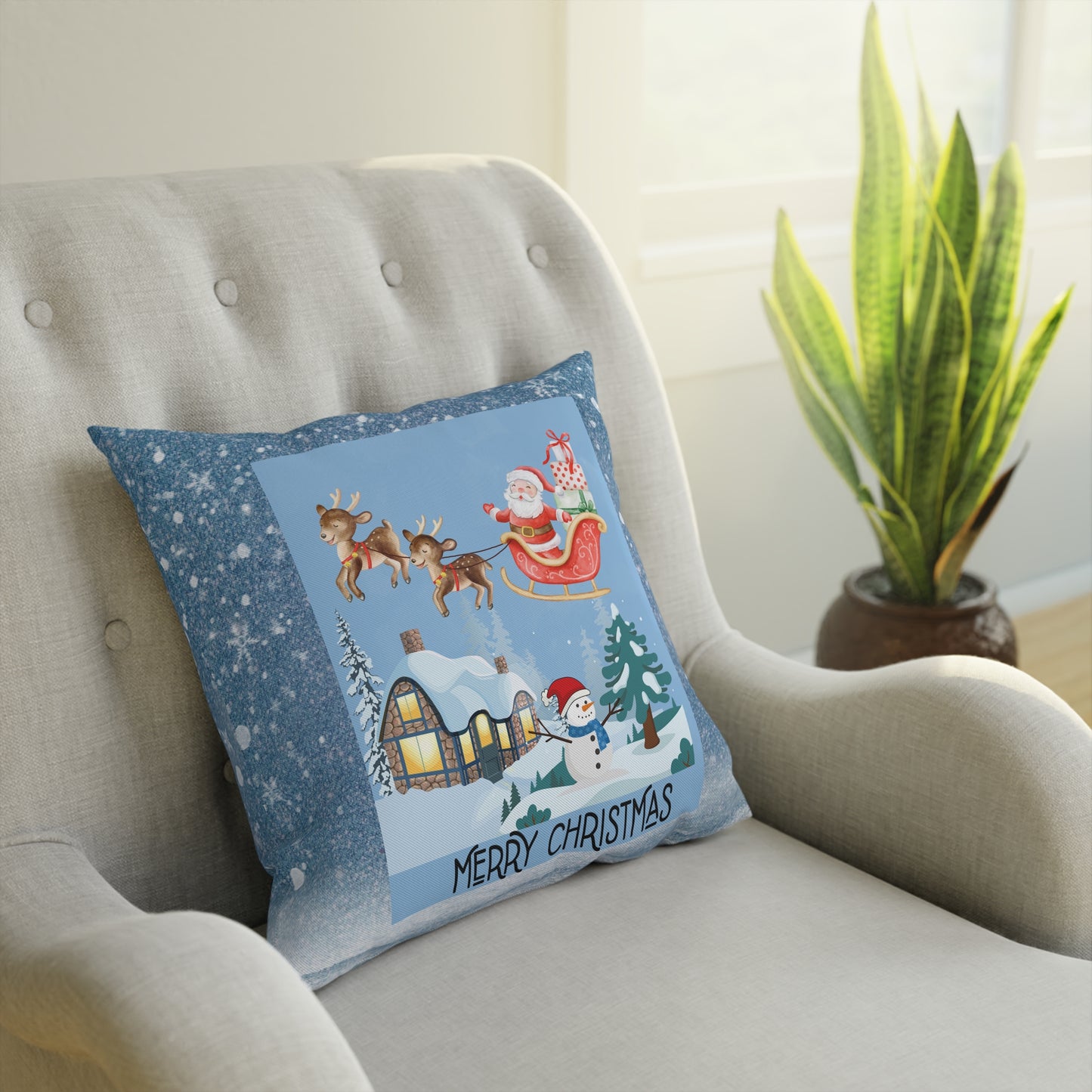 Sleigh Christmas Pillow