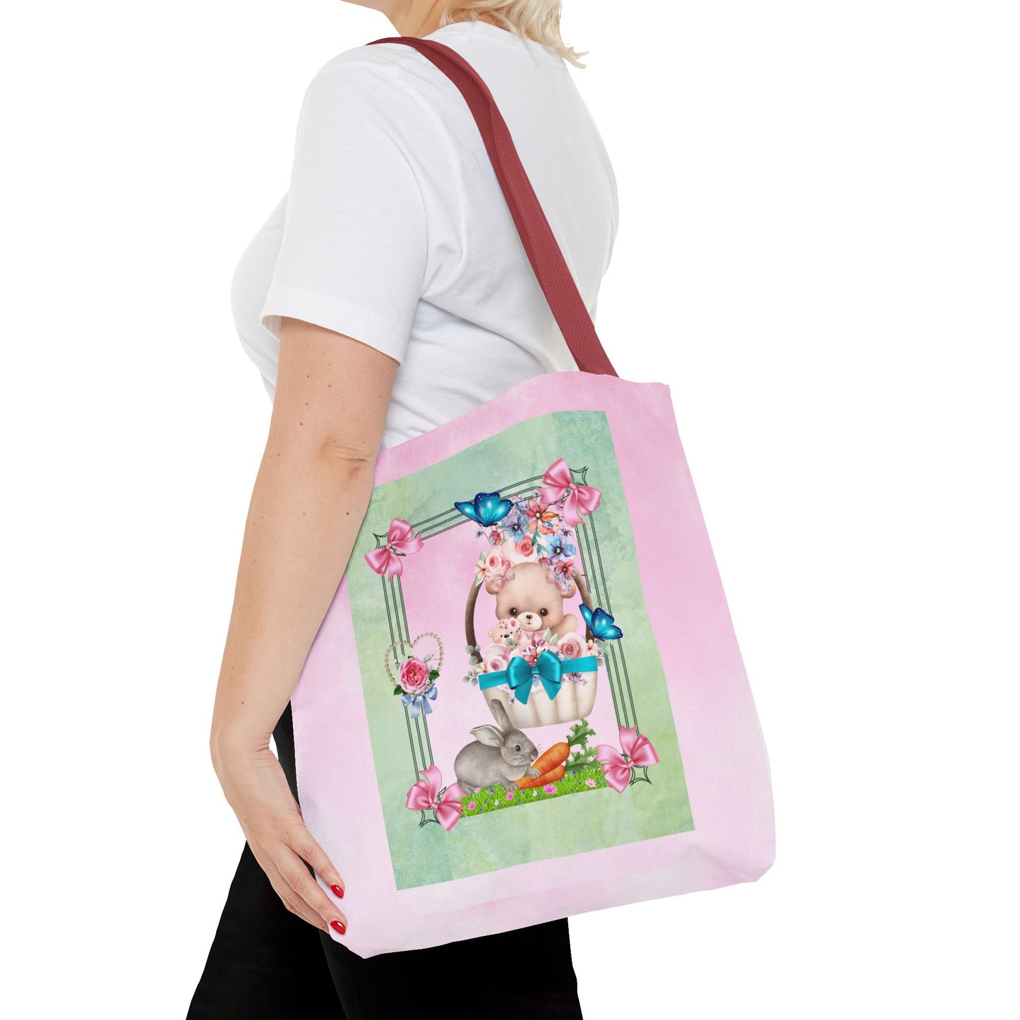 Flower Bear Tote Bag