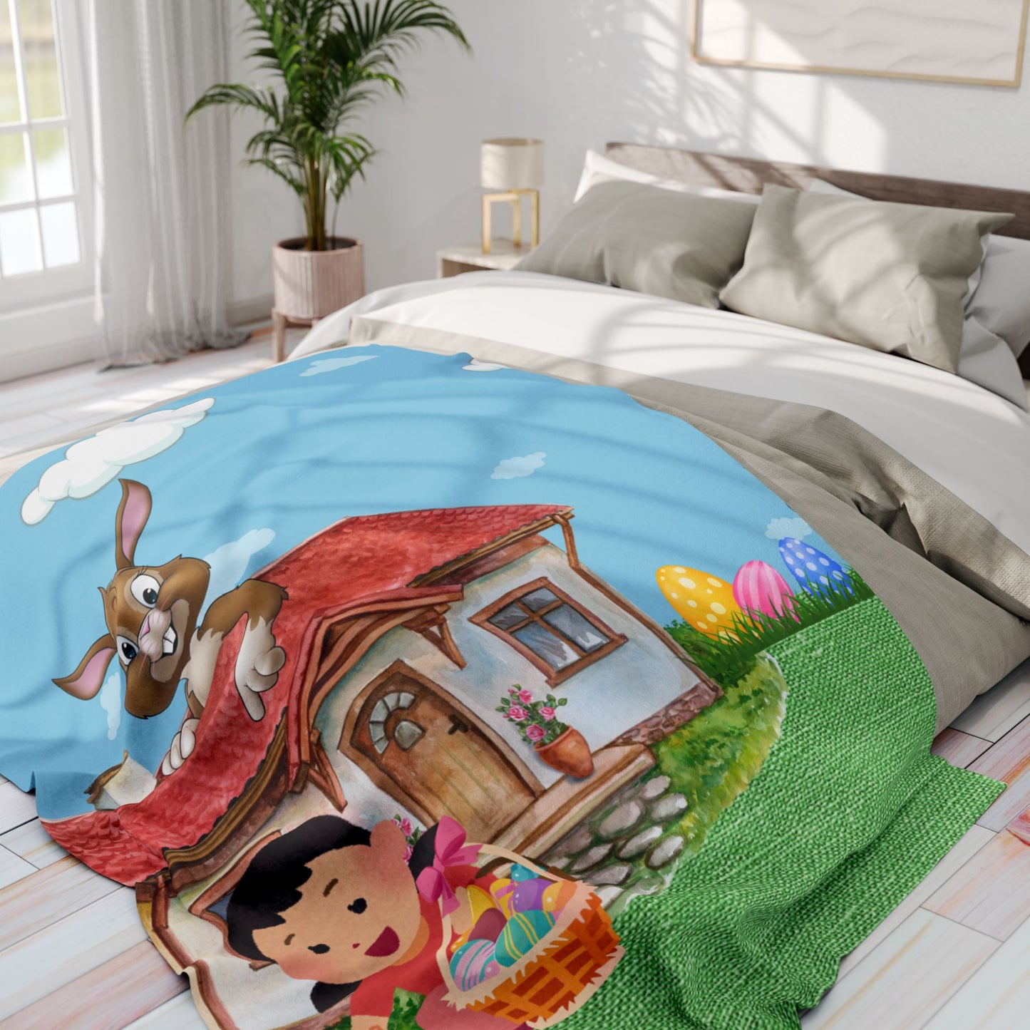 Kids Easter Scenery Blanket