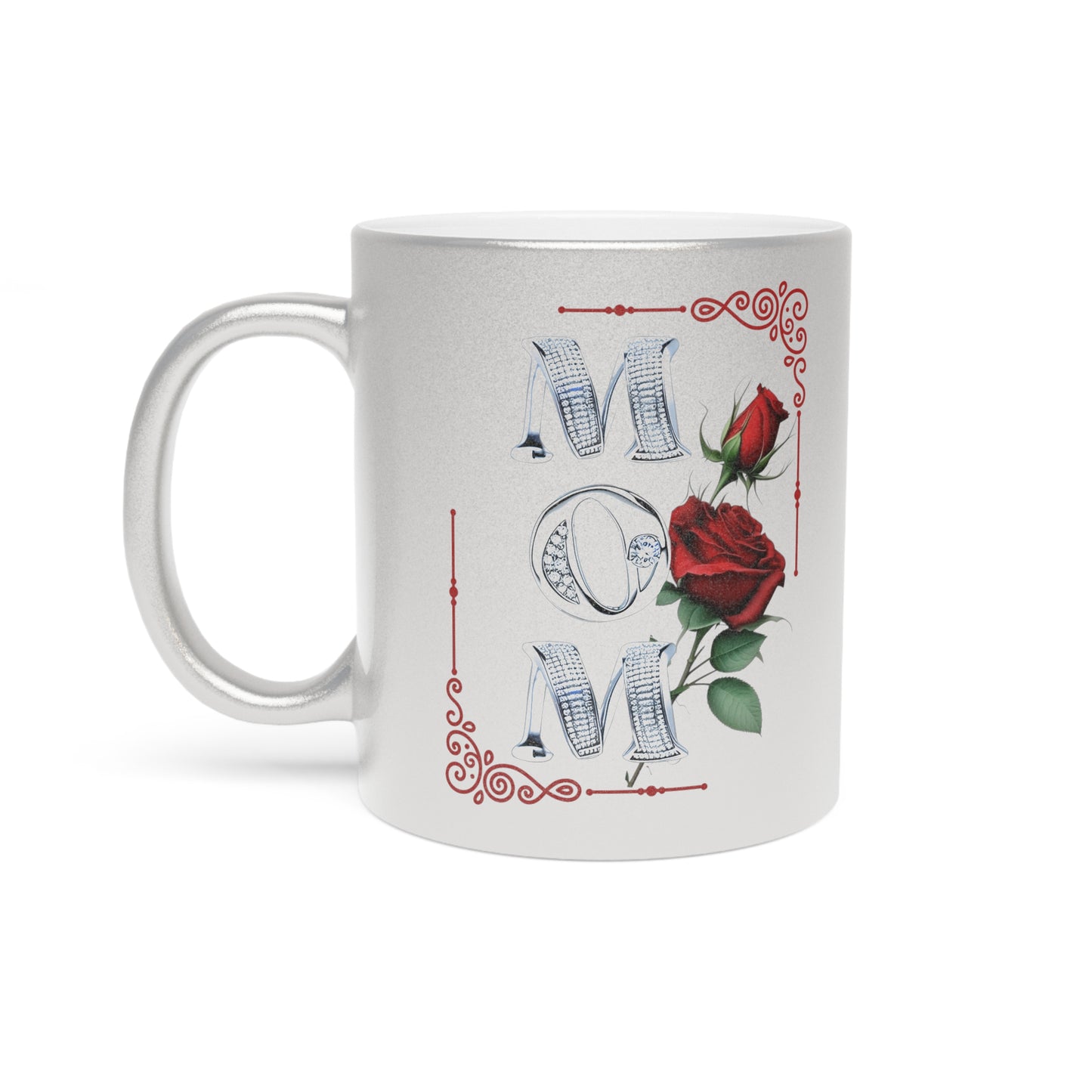 Mom Metallic Mug - Silver