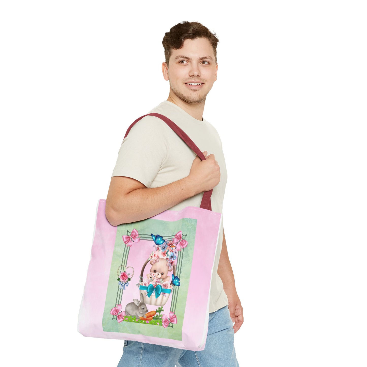 Flower Bear Tote Bag