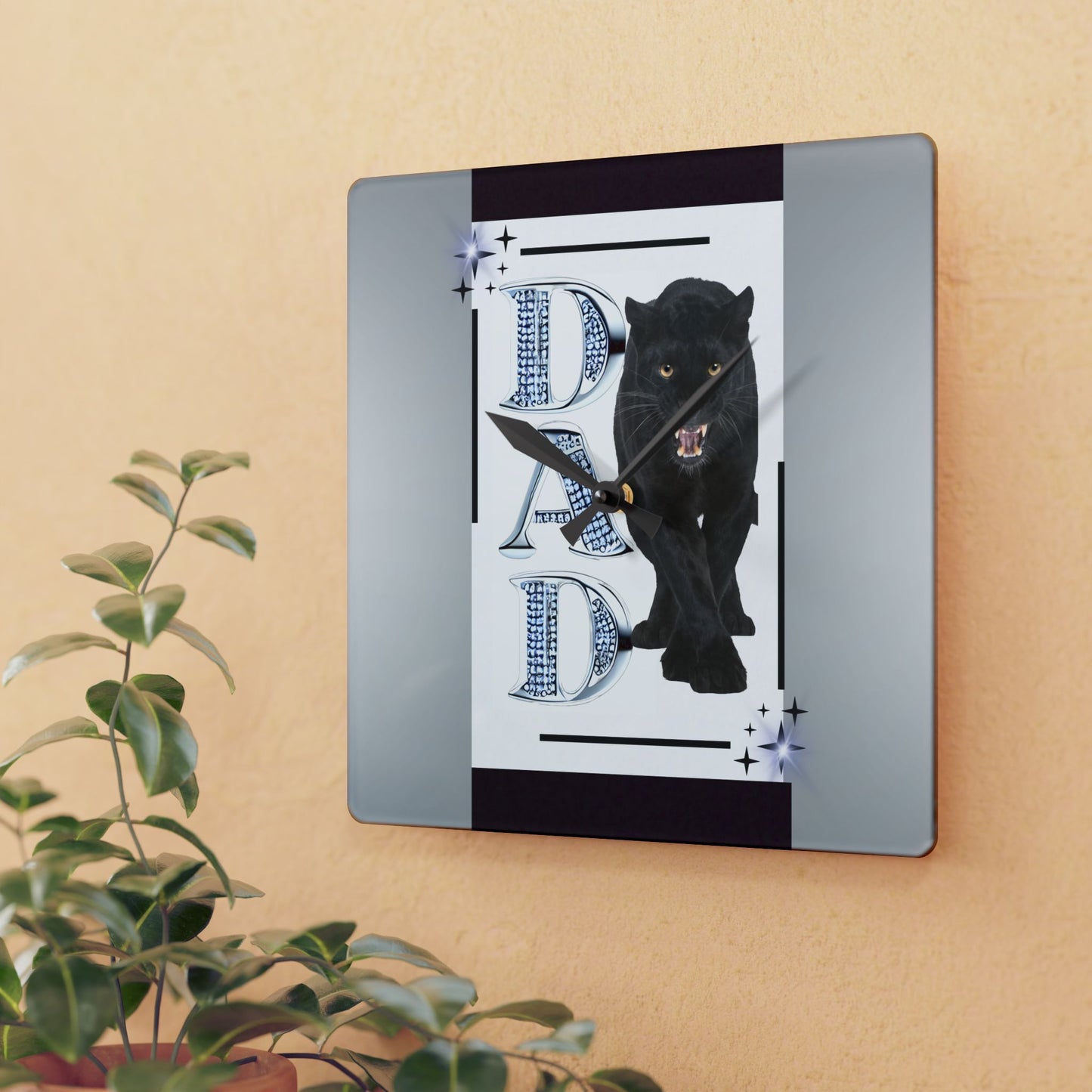 Dad Acrylic Wall Clock