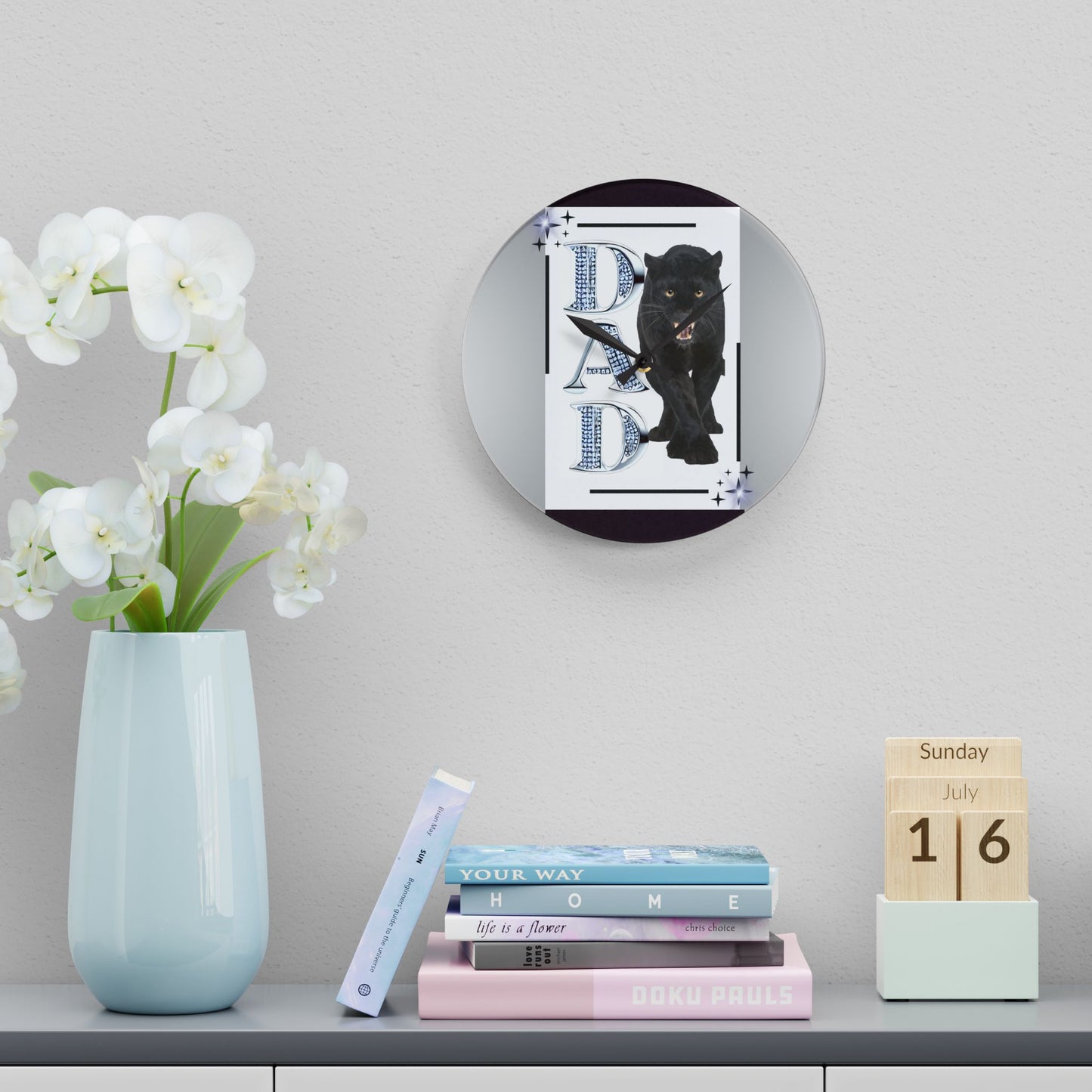 Dad Acrylic Wall Clock