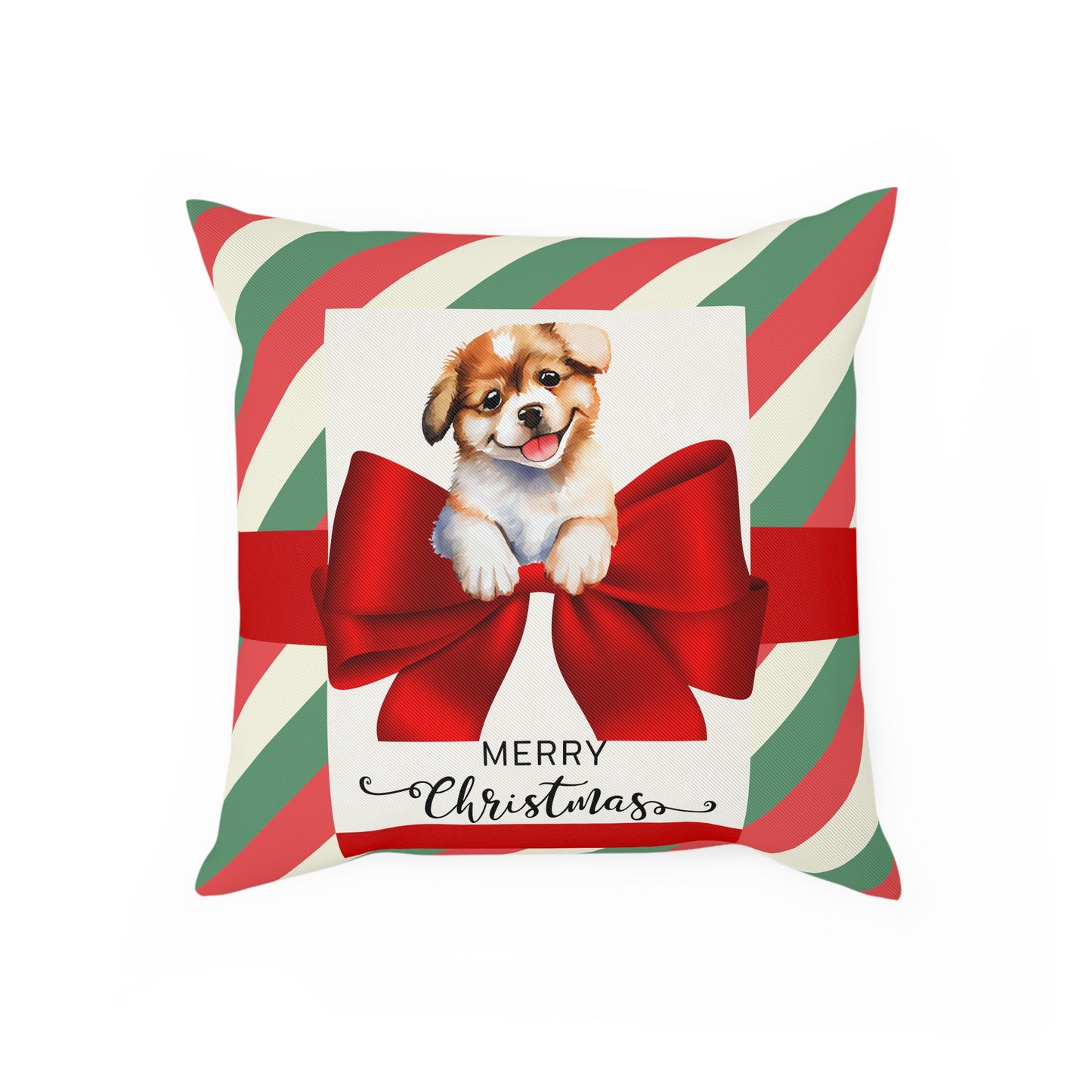 Puppy Gift Christmas Pillow