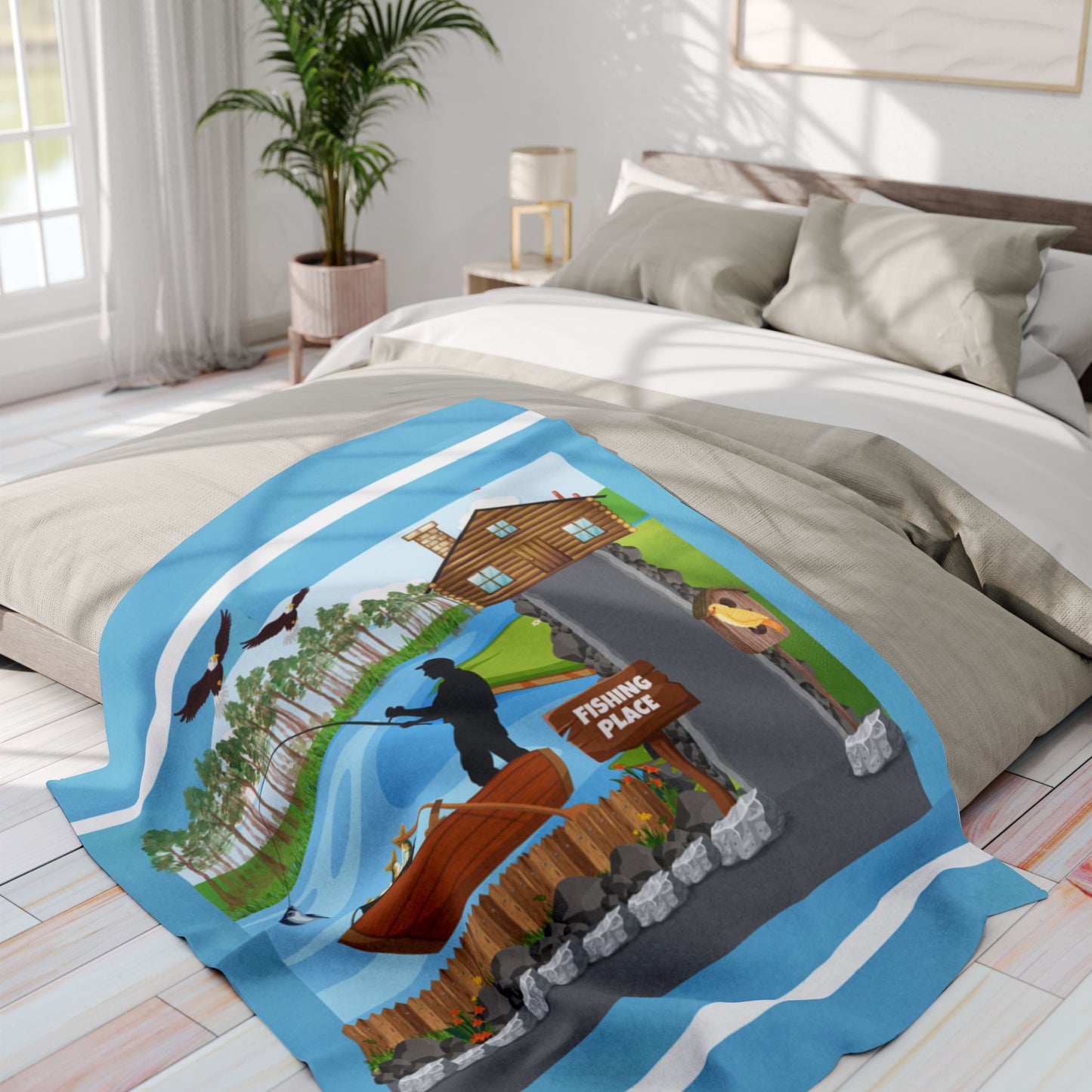 Family Fisherman Fleece Blanket