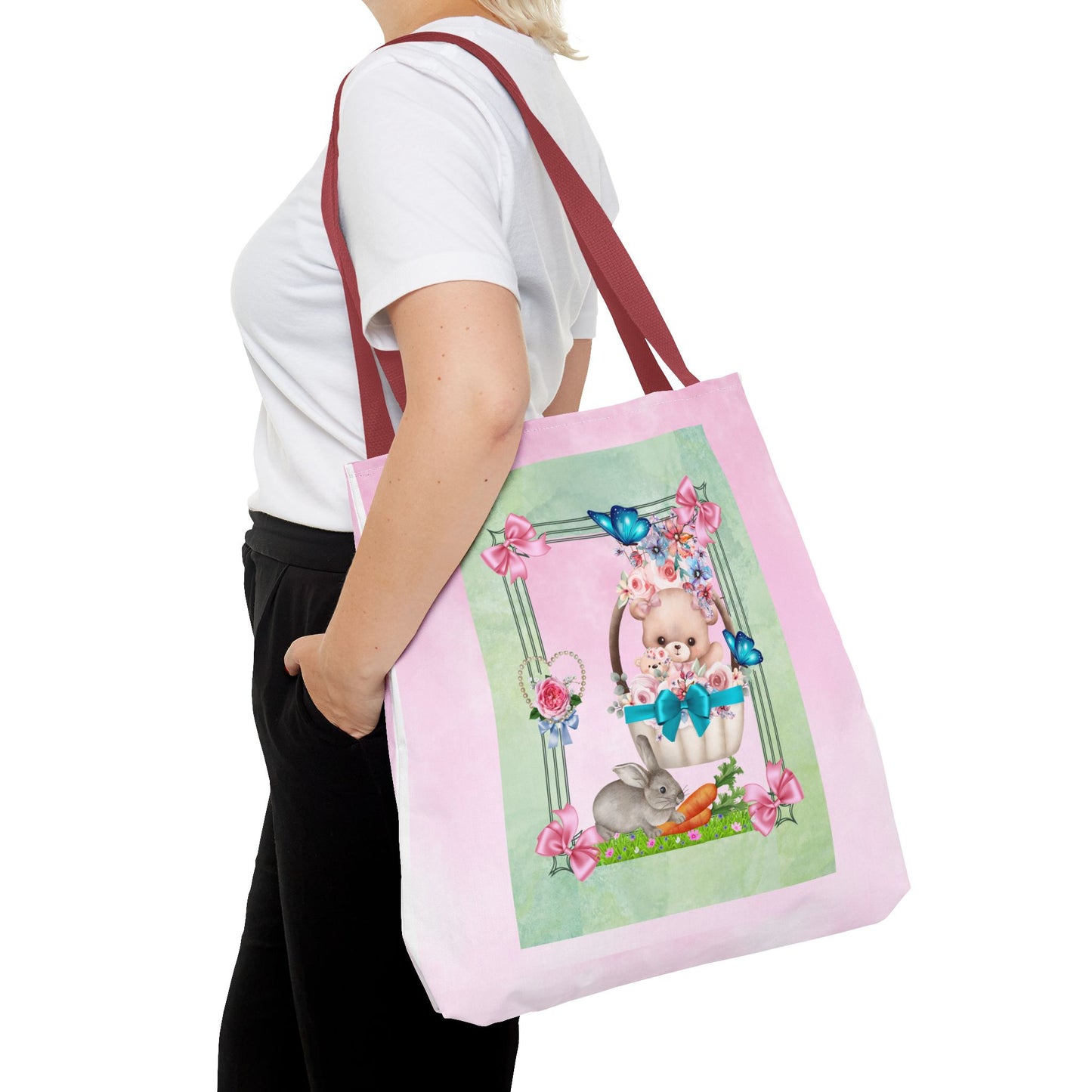 Flower Bear Tote Bag