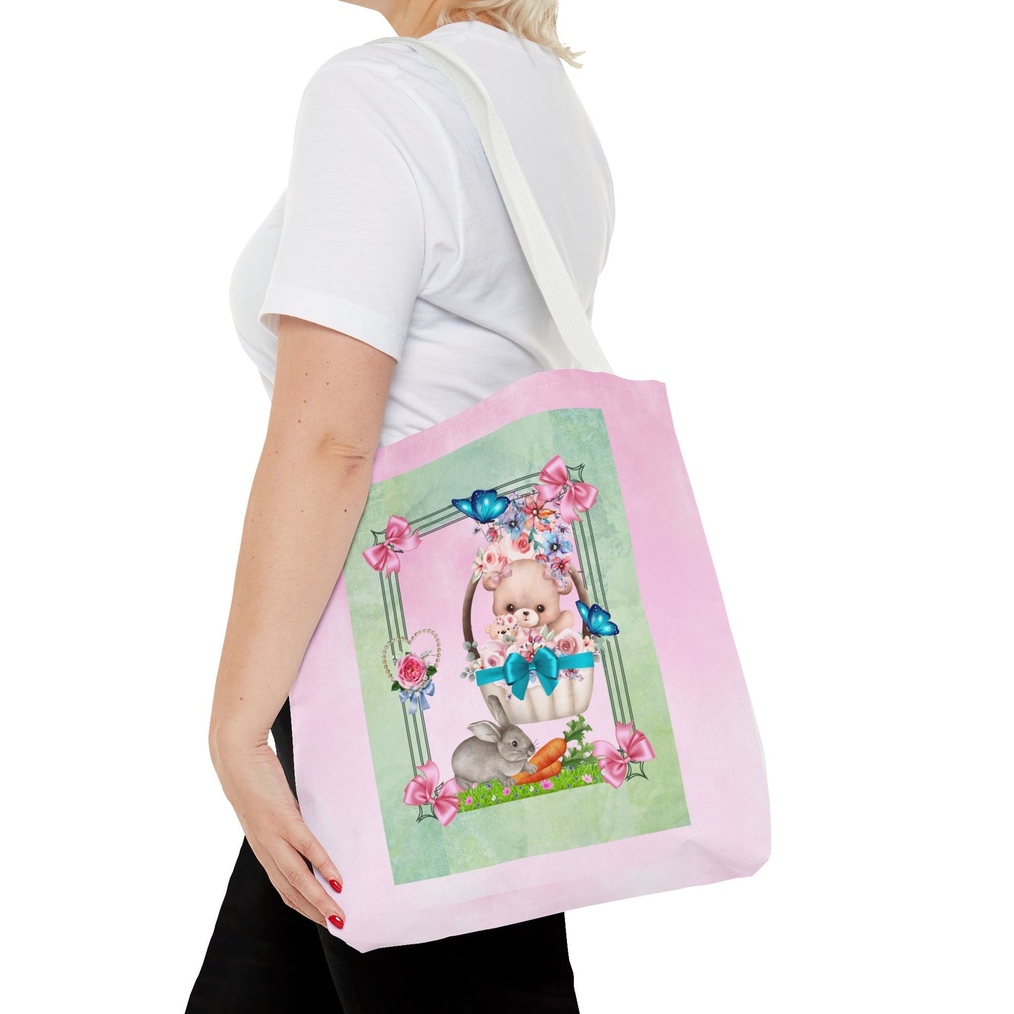 Flower Bear Tote Bag