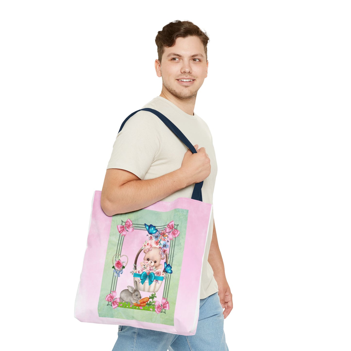 Flower Bear Tote Bag