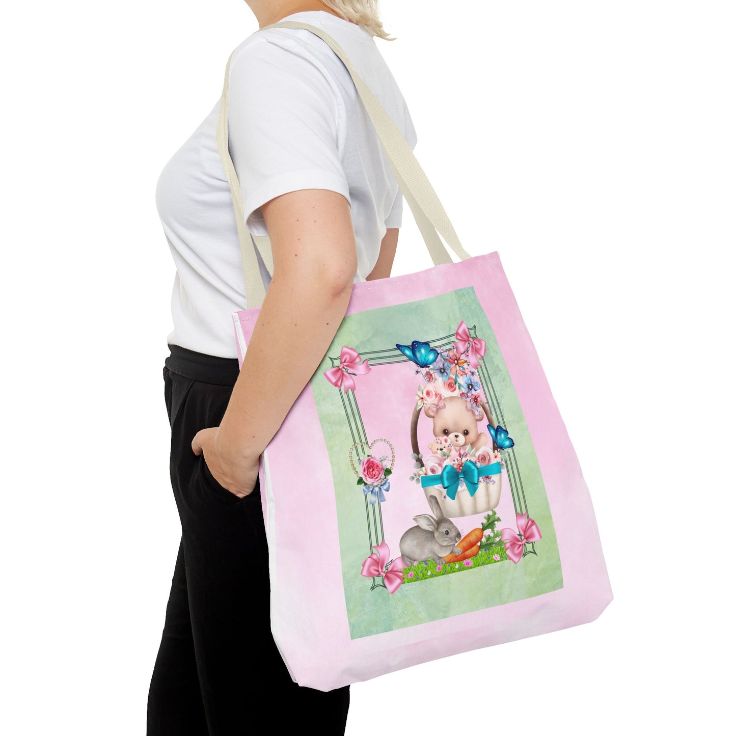 Flower Bear Tote Bag