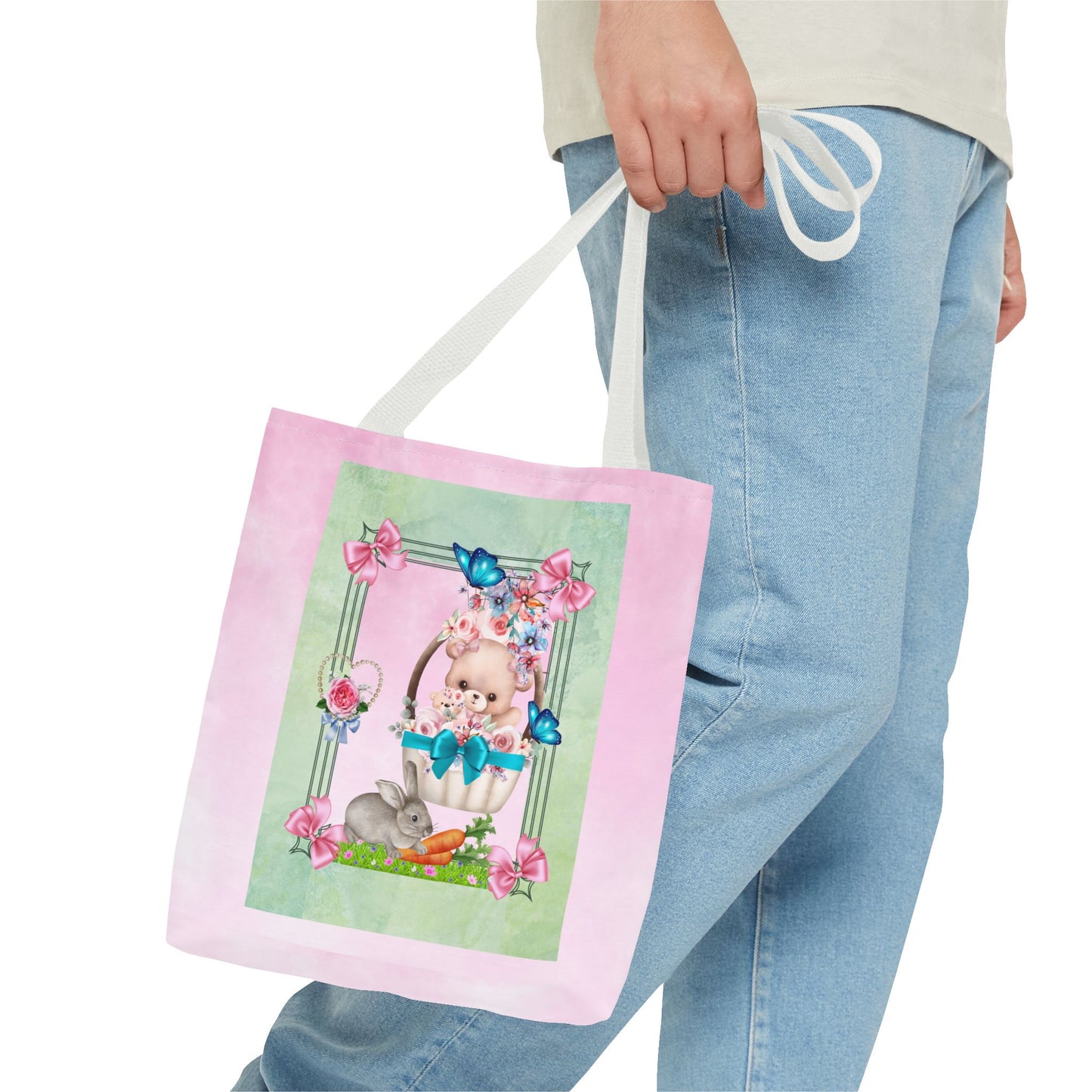 Flower Bear Tote Bag