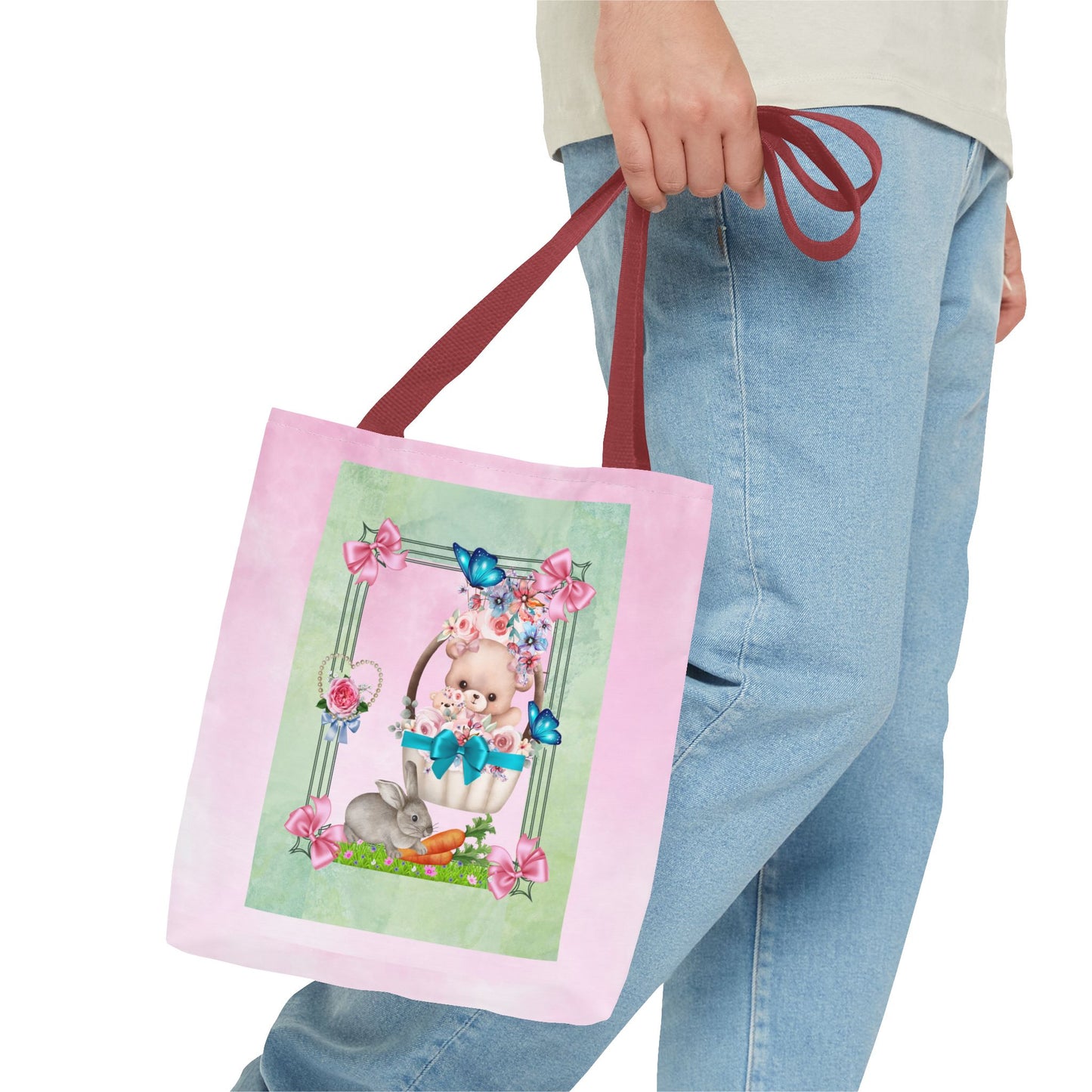 Flower Bear Tote Bag