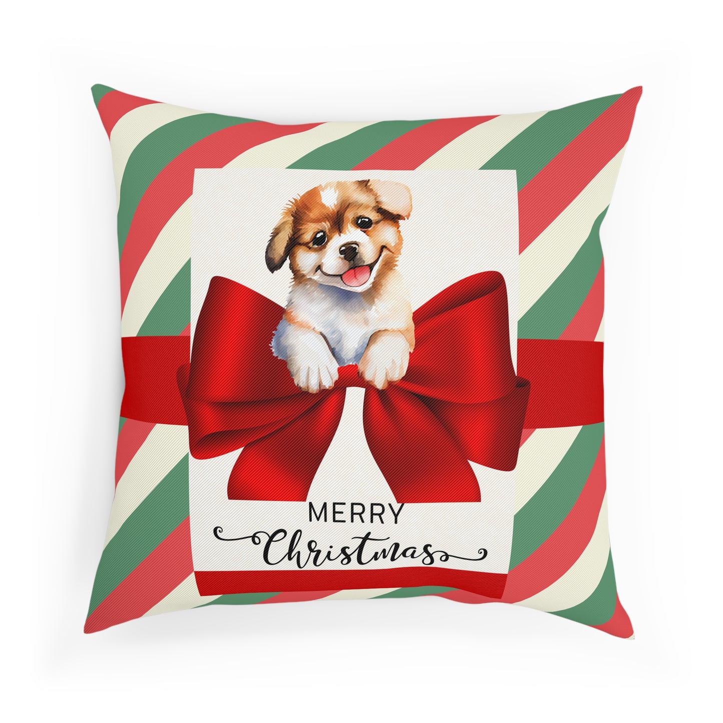 Puppy Gift Christmas Pillow