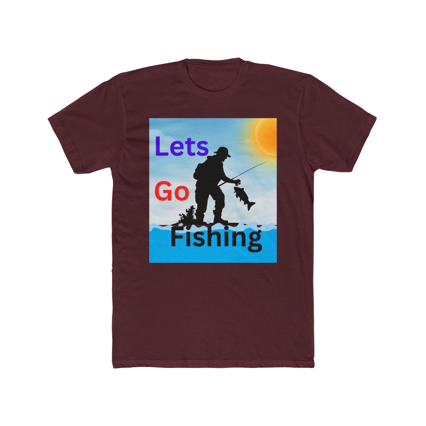 Lets Go Fishing - Unisex Cotton Crew Tee