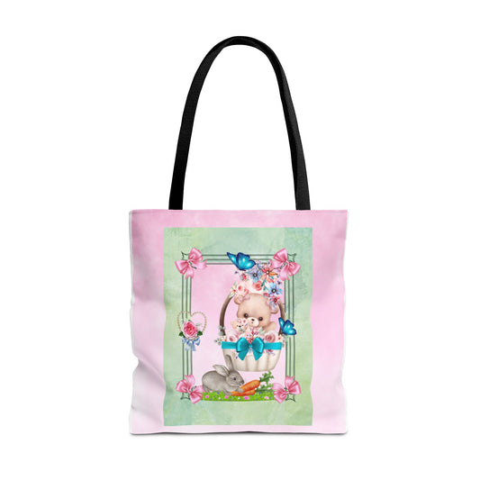 Flower Bear Tote Bag