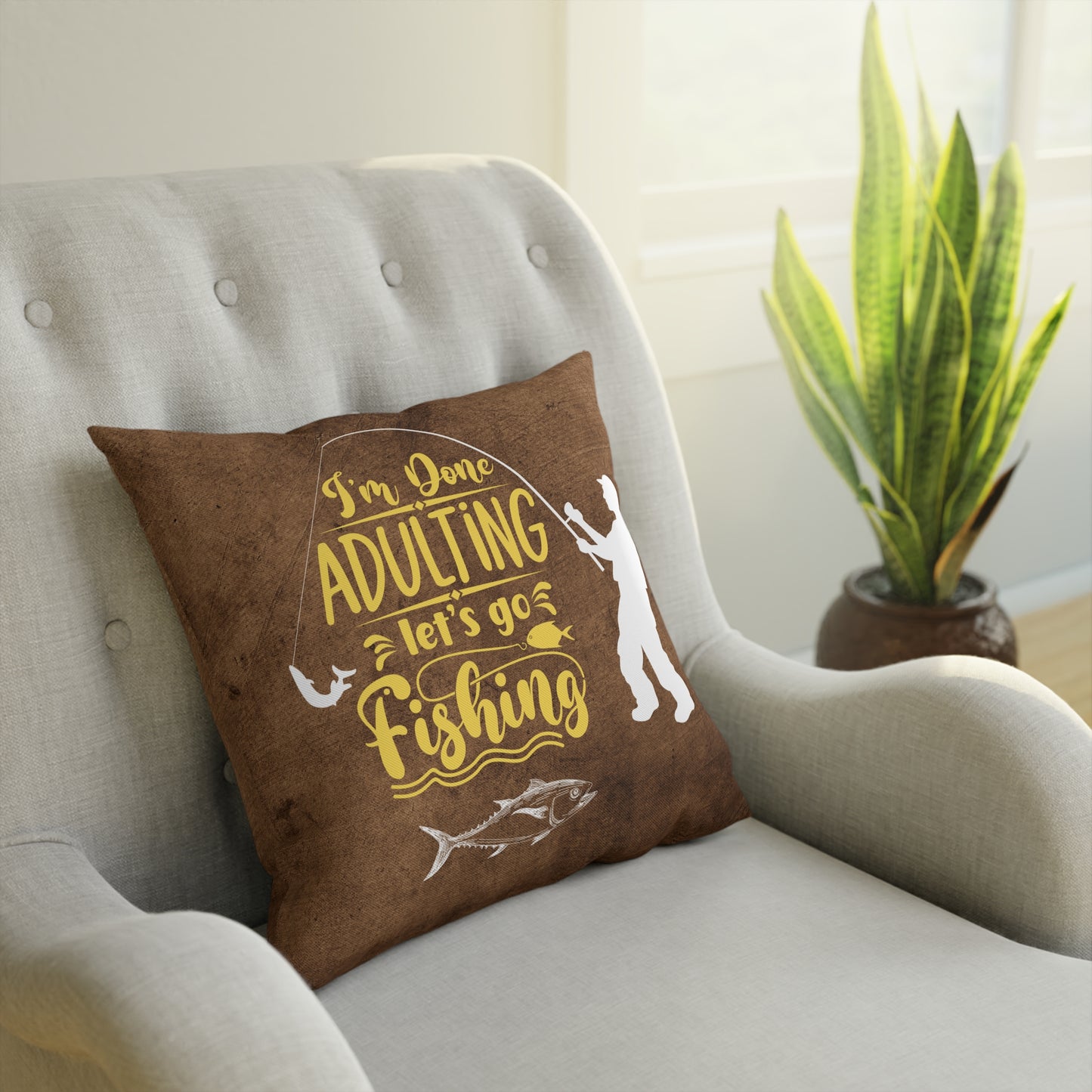 Lets Go Fishing Pillow